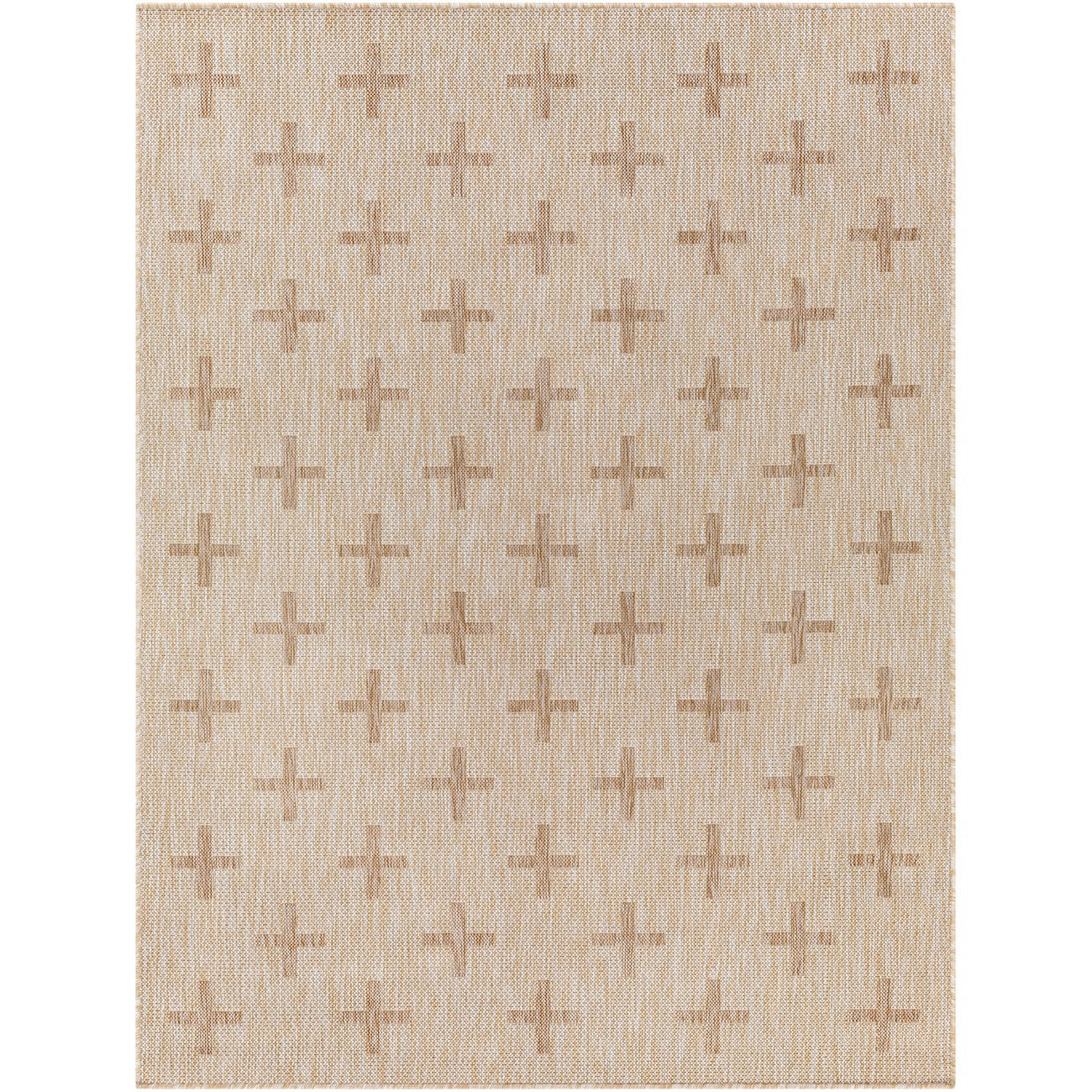 GAVINA Indoor & Outdoor Global Jute-Look Brown Area Rug Flat