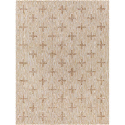 GAVINA Indoor & Outdoor Global Jute-Look Brown Area Rug Flat
