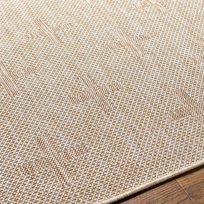 GAVINA Indoor & Outdoor Global Jute-Look Brown Area Rug Texture