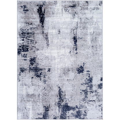 GIULIA Abstract Modern Marble Grey Area Rug Flat