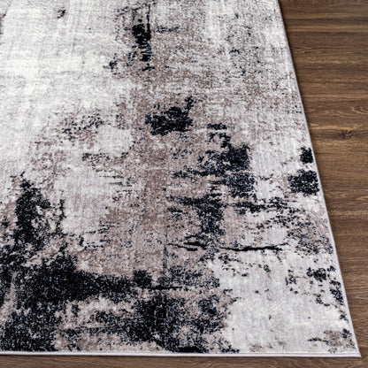 GIULIA Abstract Modern Marble Grey Area Rug Front