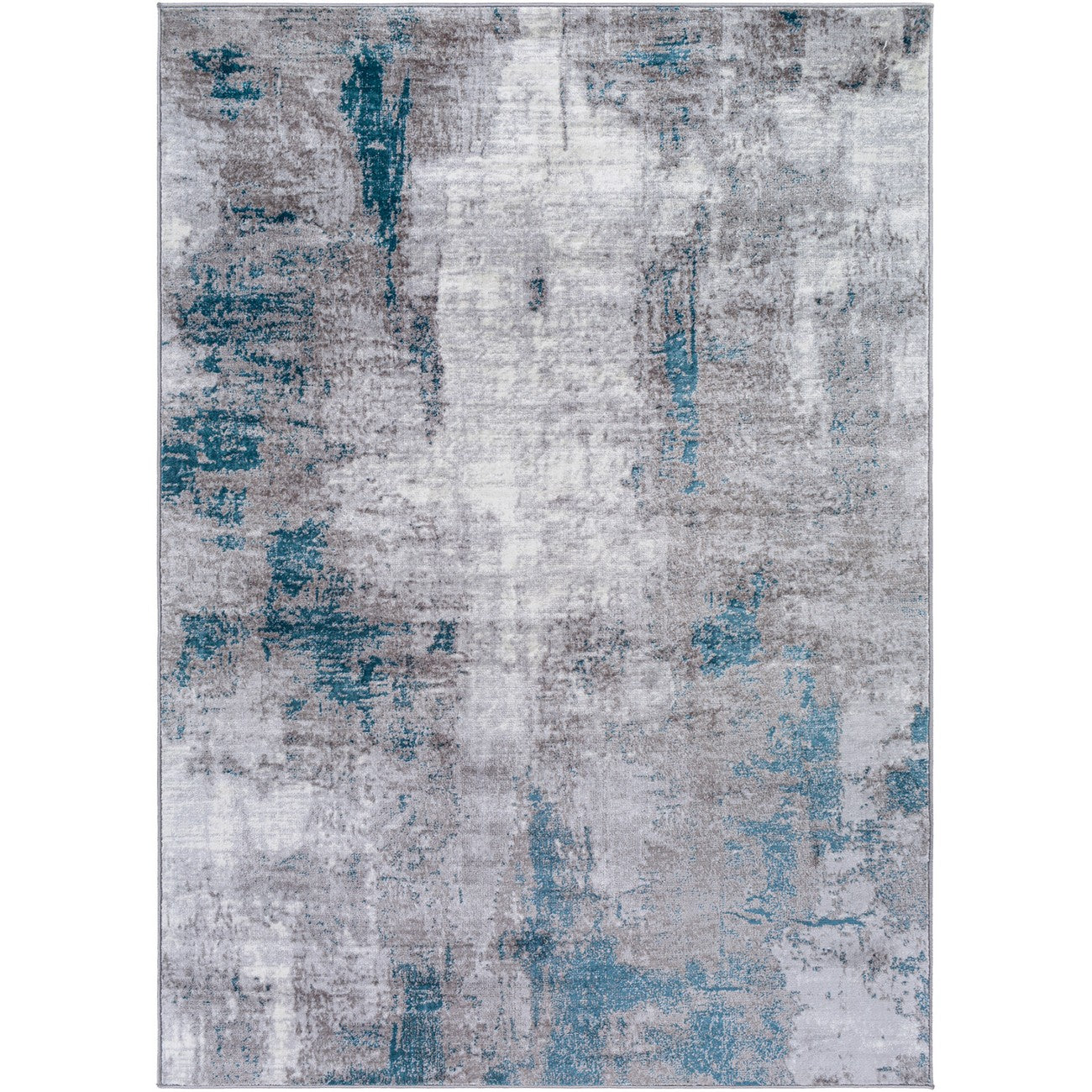 GIULIA Abstract Modern Marble Medium Grey Area Rug Flat
