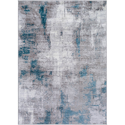 GIULIA Abstract Modern Marble Medium Grey Area Rug Flat
