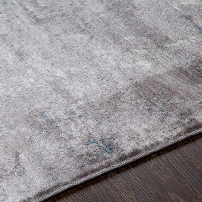 GIULIA Abstract Modern Marble Teal Area Rug Texture