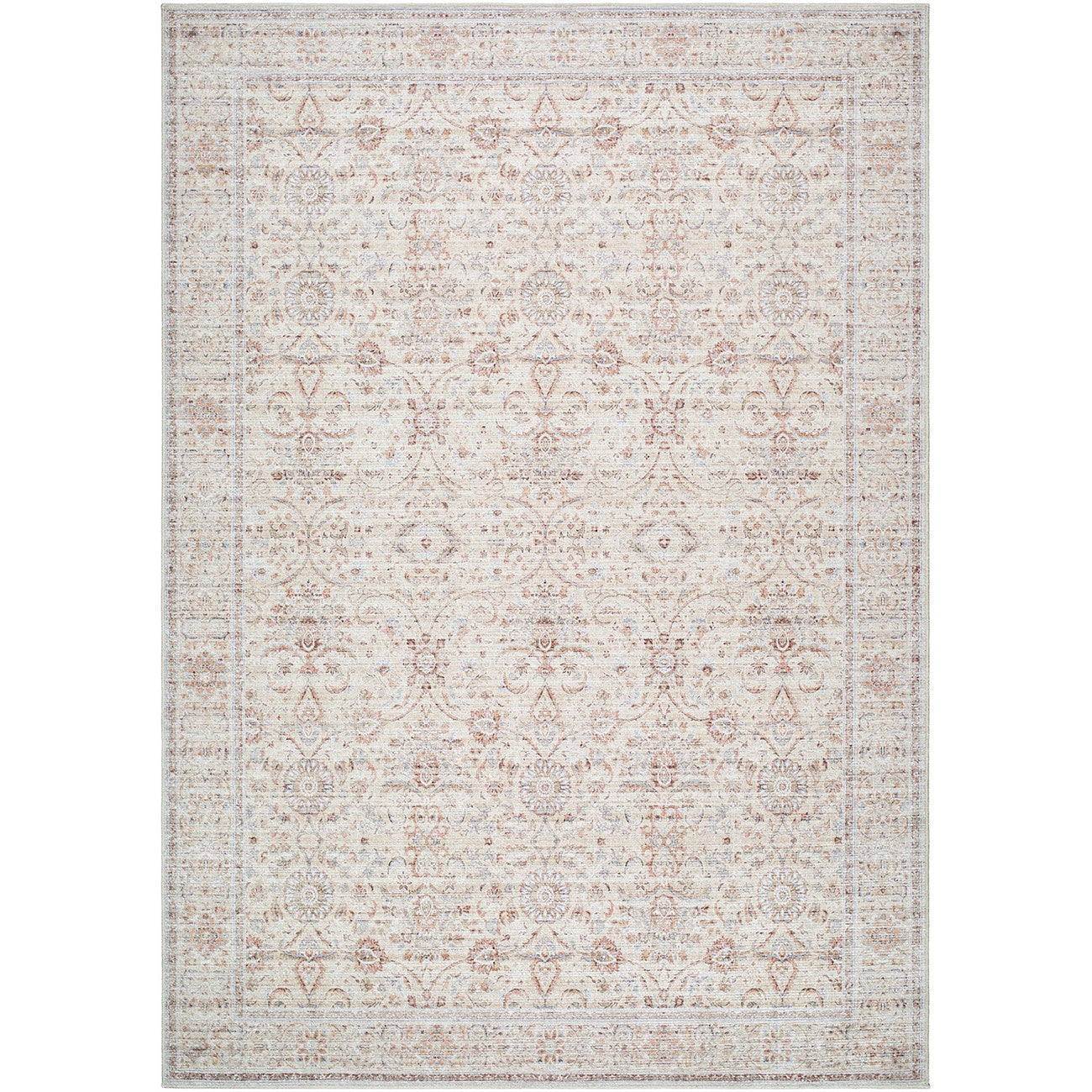 GOKILA Our PNW Home x Livabliss Vintage Traditional Oriental Boho Rust Area Rug Flat