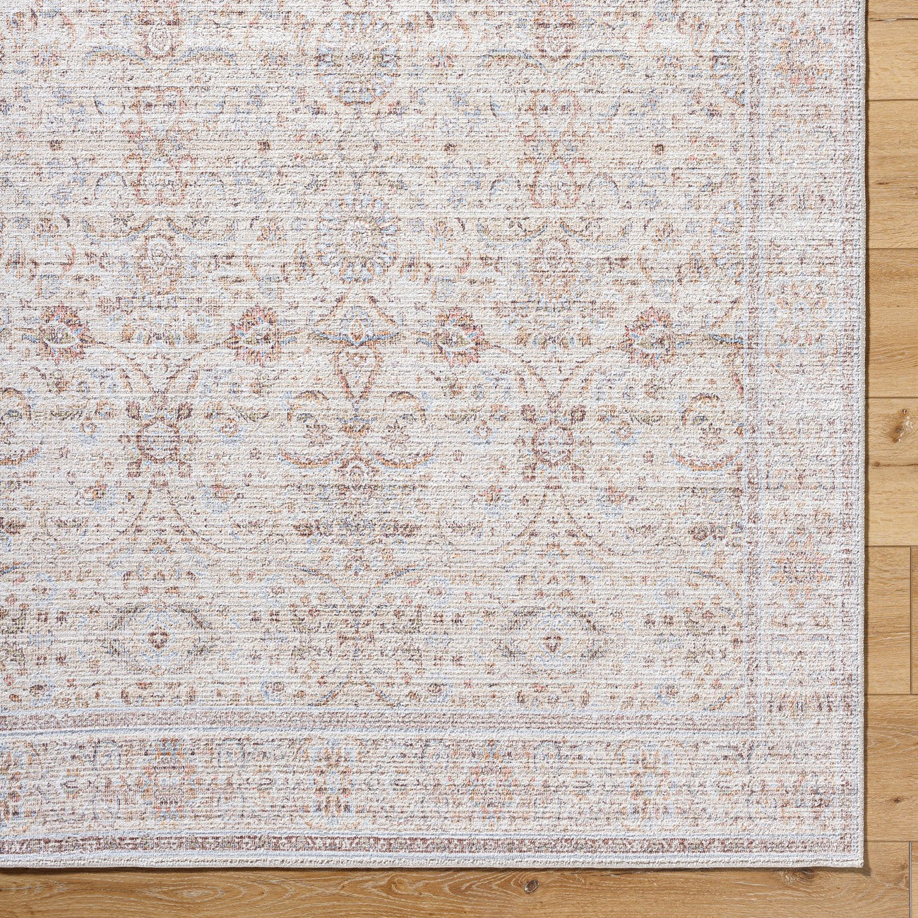 GOKILA Our PNW Home x Livabliss Vintage Traditional Oriental Boho Rust Area Rug Overhead