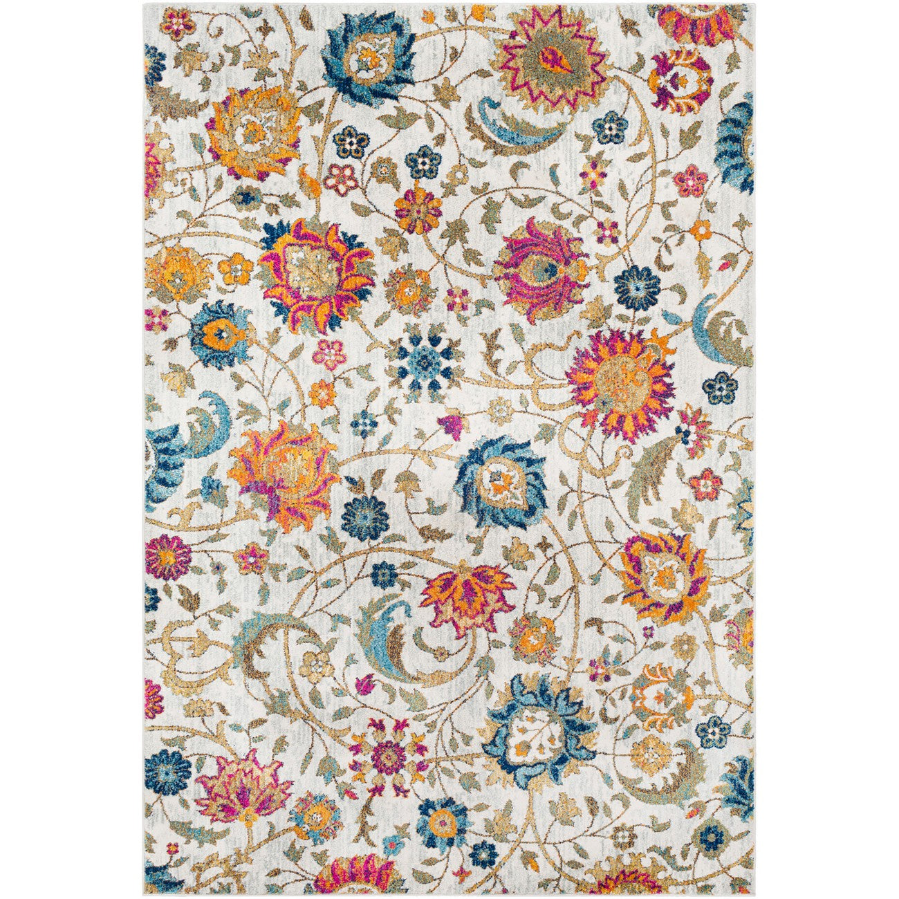 HANSHU Scandi Modern Boho Saffron Area Rug Flat