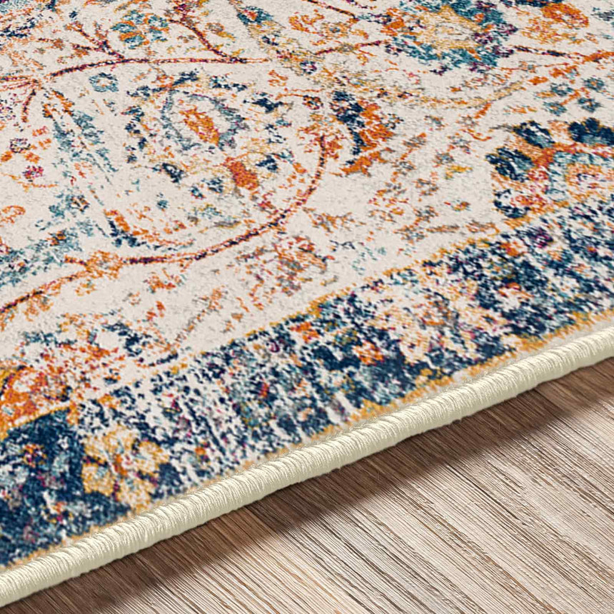 Kush Vintage Oriental Boho Blue/Beige Rug