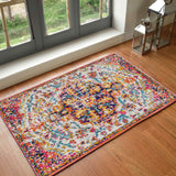 Lou Vintage Oriental Boho Neon Pink Rug