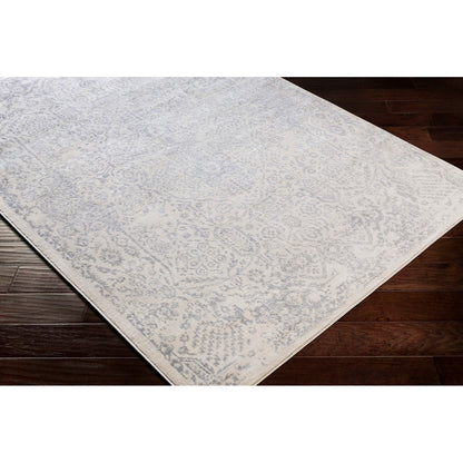 HINDAH Vintage Traditional Oriental Boho Medium Grey Area Rug Corner