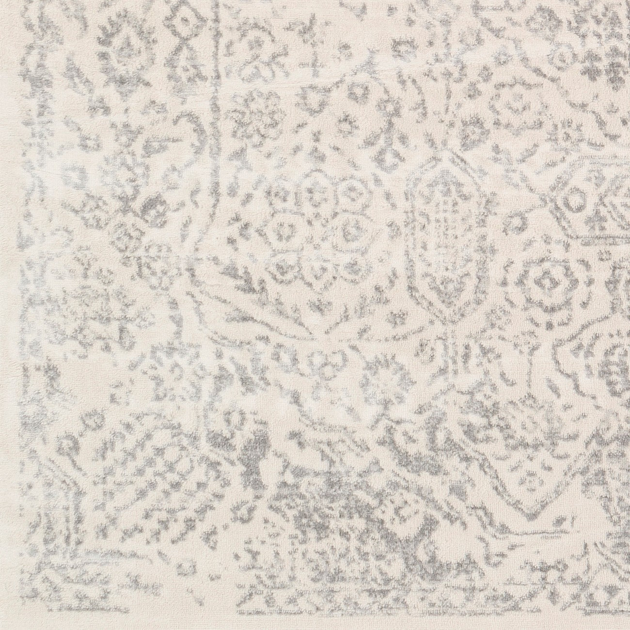 HINDAH Vintage Traditional Oriental Boho Medium Grey Area Rug Swatch