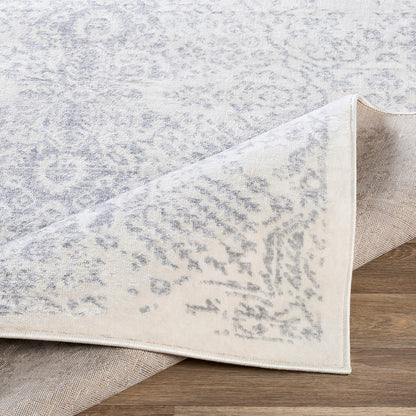 HINDAH Vintage Traditional Oriental Boho Medium Grey Area Rug Fold