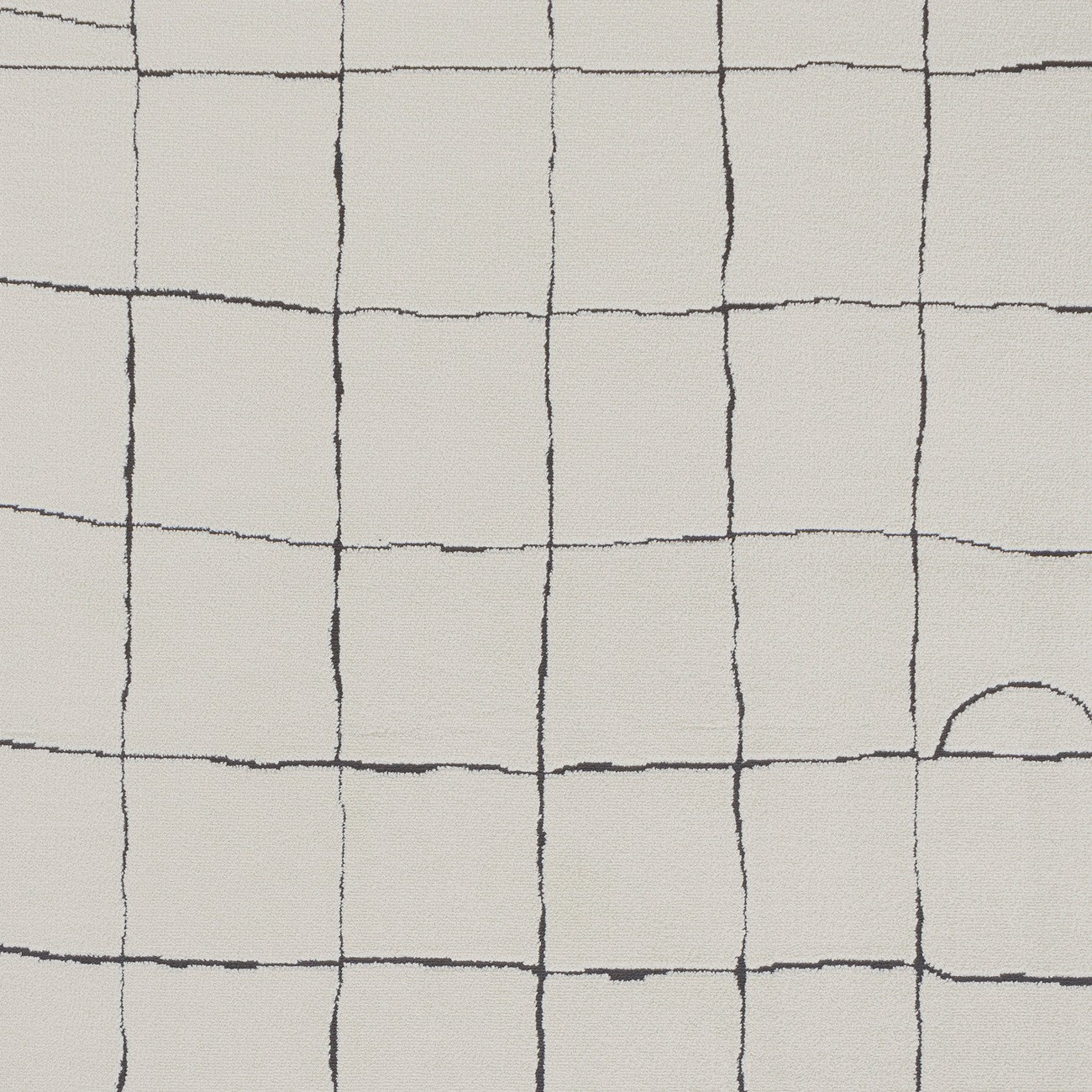 HOPE Scandi Modern High Pile Ivory/Black Area Rug Swatch