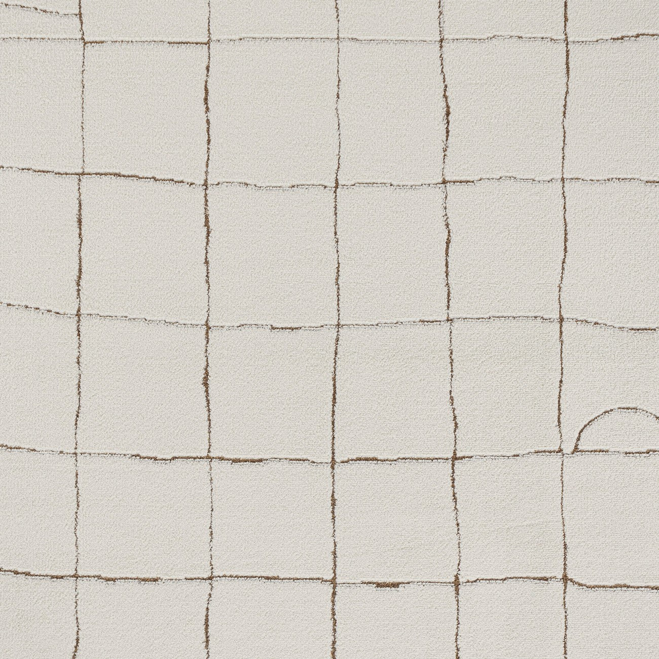 HOPE Scandi Modern High Pile Ivory/Brown Area Rug Swatch