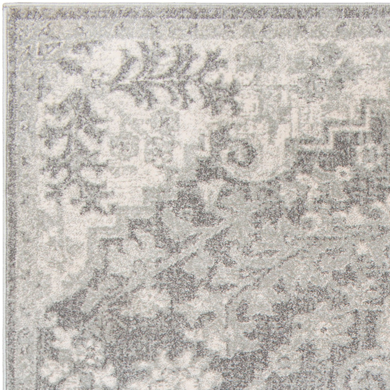 LOU Vintage Traditional Oriental Boho Charcoal Area Rug Zoom