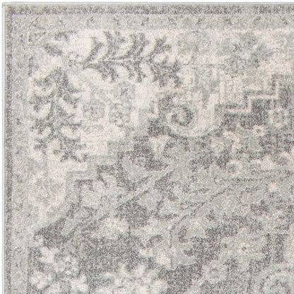 LOU Vintage Traditional Oriental Boho Charcoal Area Rug Zoom