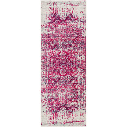 JULIETTE Vintage Traditional Oriental Boho Burgundy Area Rug Flat