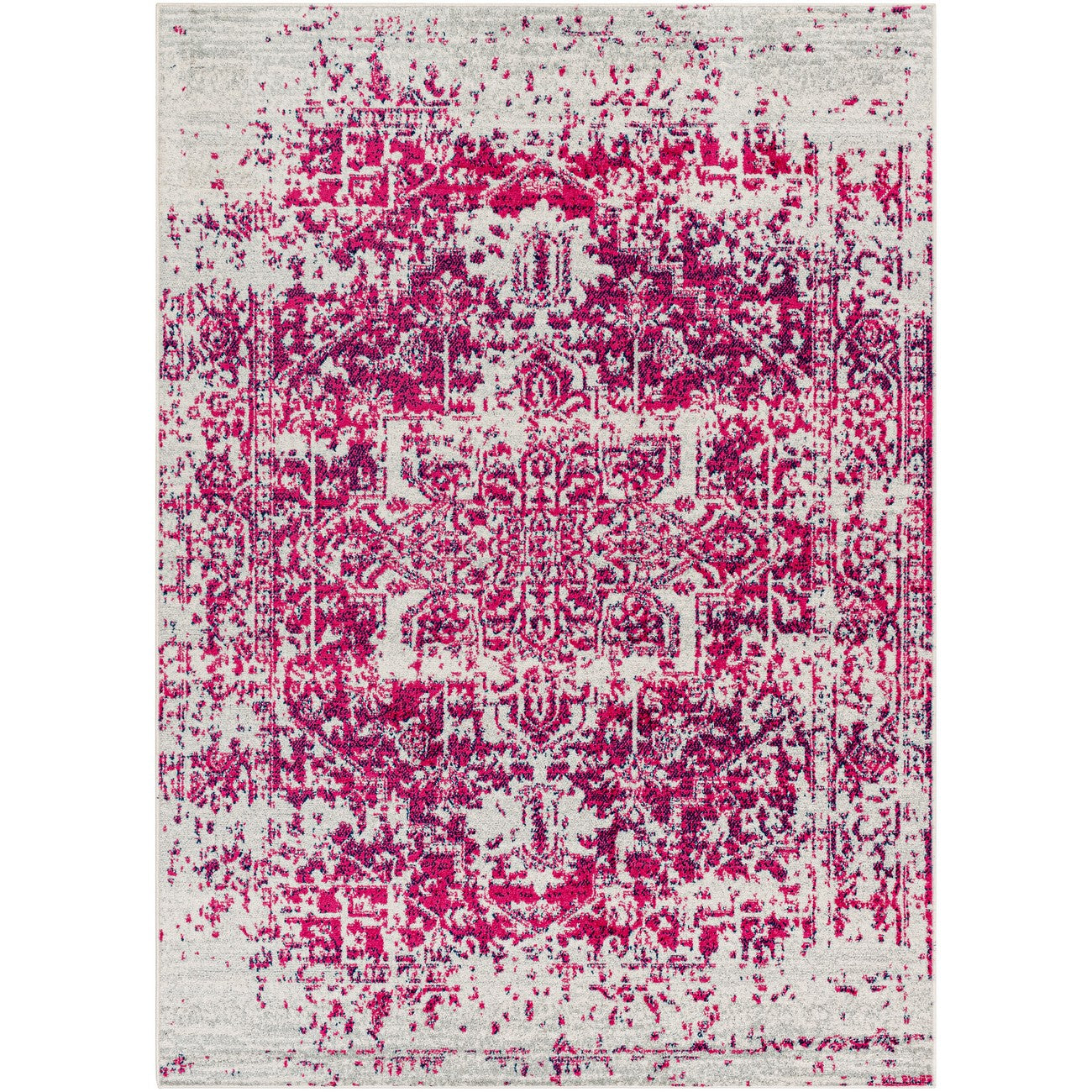 JULIETTE Vintage Traditional Oriental Boho Burgundy Area Rug Flat