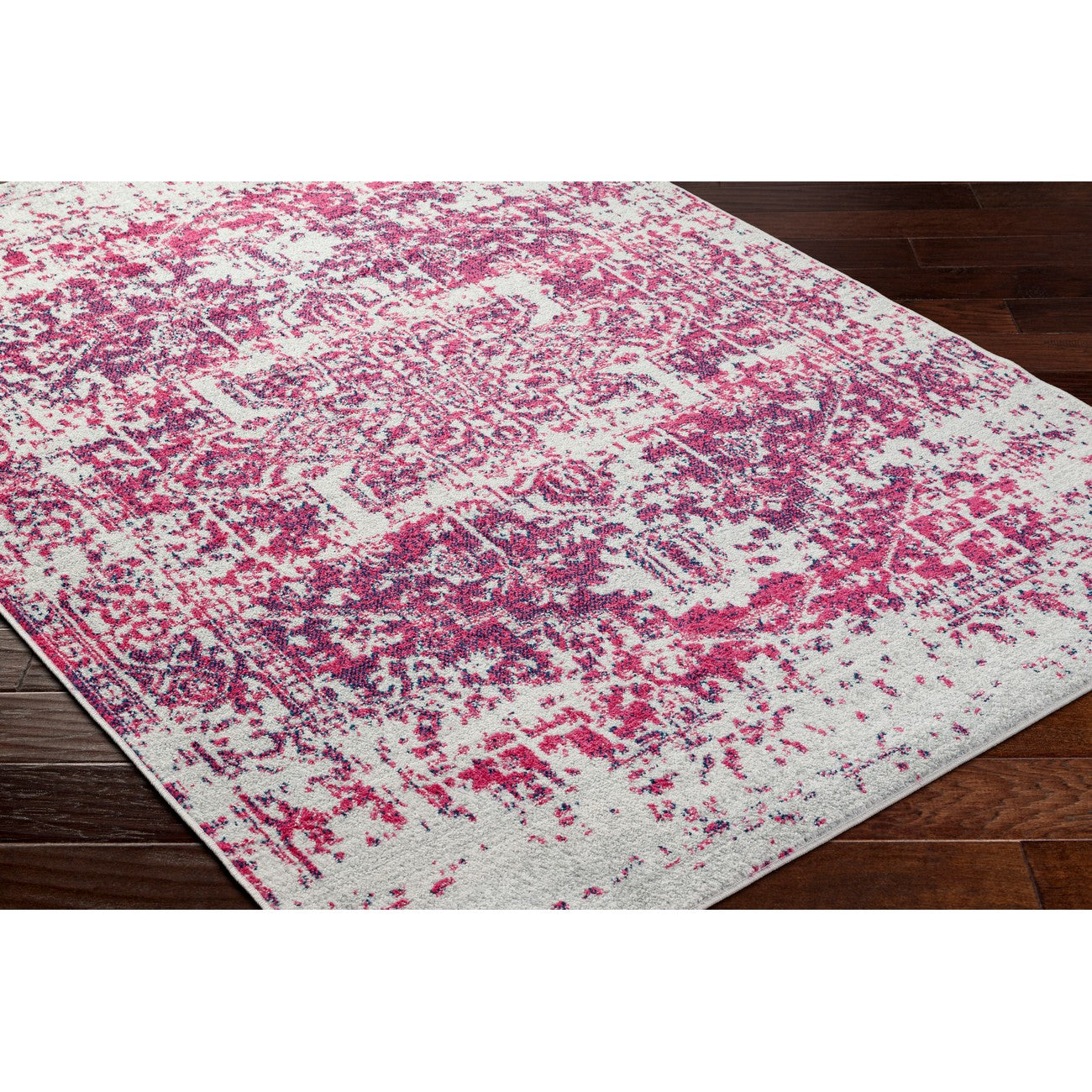 JULIETTE Vintage Traditional Oriental Boho Burgundy Area Rug Corner