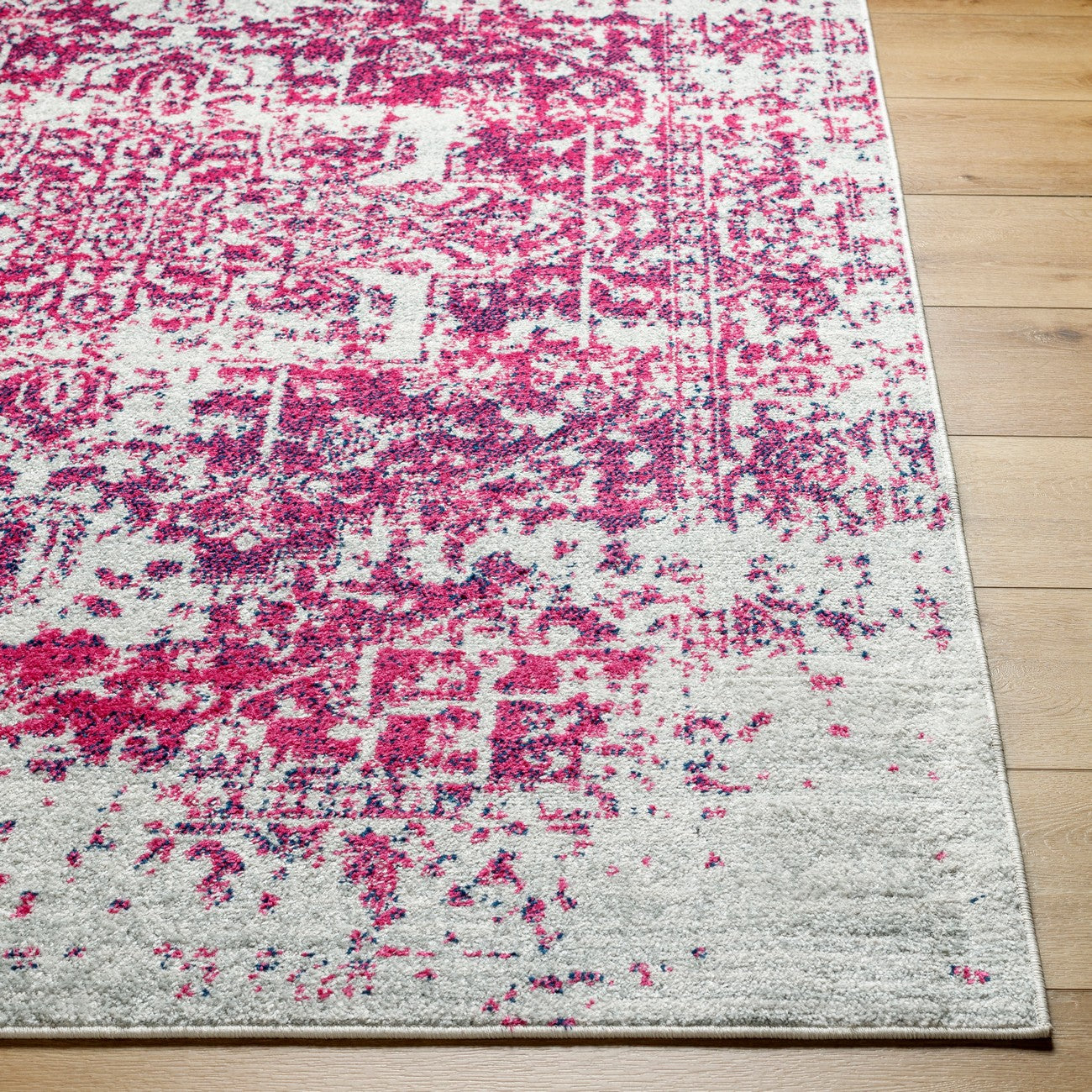 JULIETTE Vintage Traditional Oriental Boho Burgundy Area Rug Front