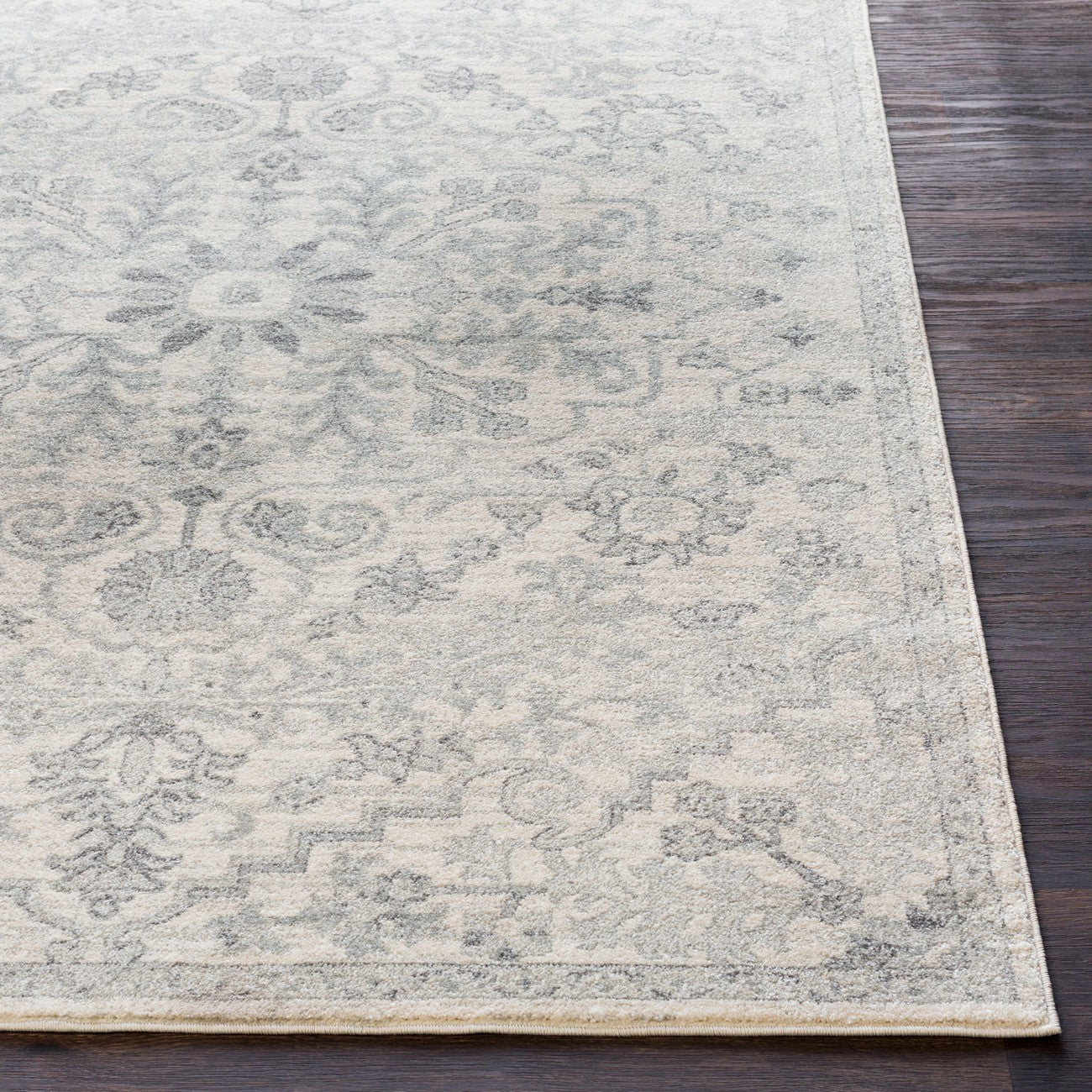 LOU Vintage Traditional Oriental Boho Light Beige Area Rug Front