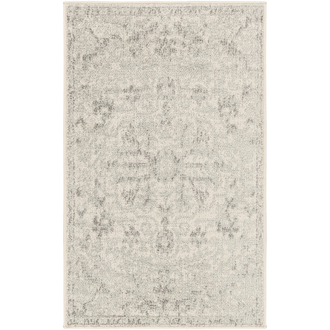 LOU Vintage Traditional Oriental Boho Light Beige Area Rug Flat