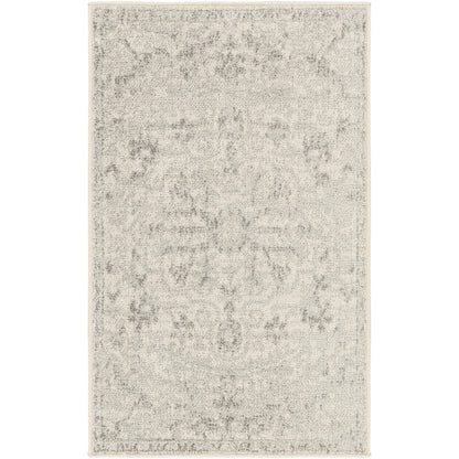 LOU Vintage Traditional Oriental Boho Light Beige Area Rug Flat