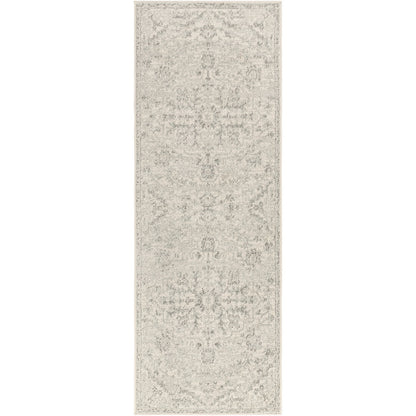 LOU Vintage Traditional Oriental Boho Light Beige Area Rug Flat