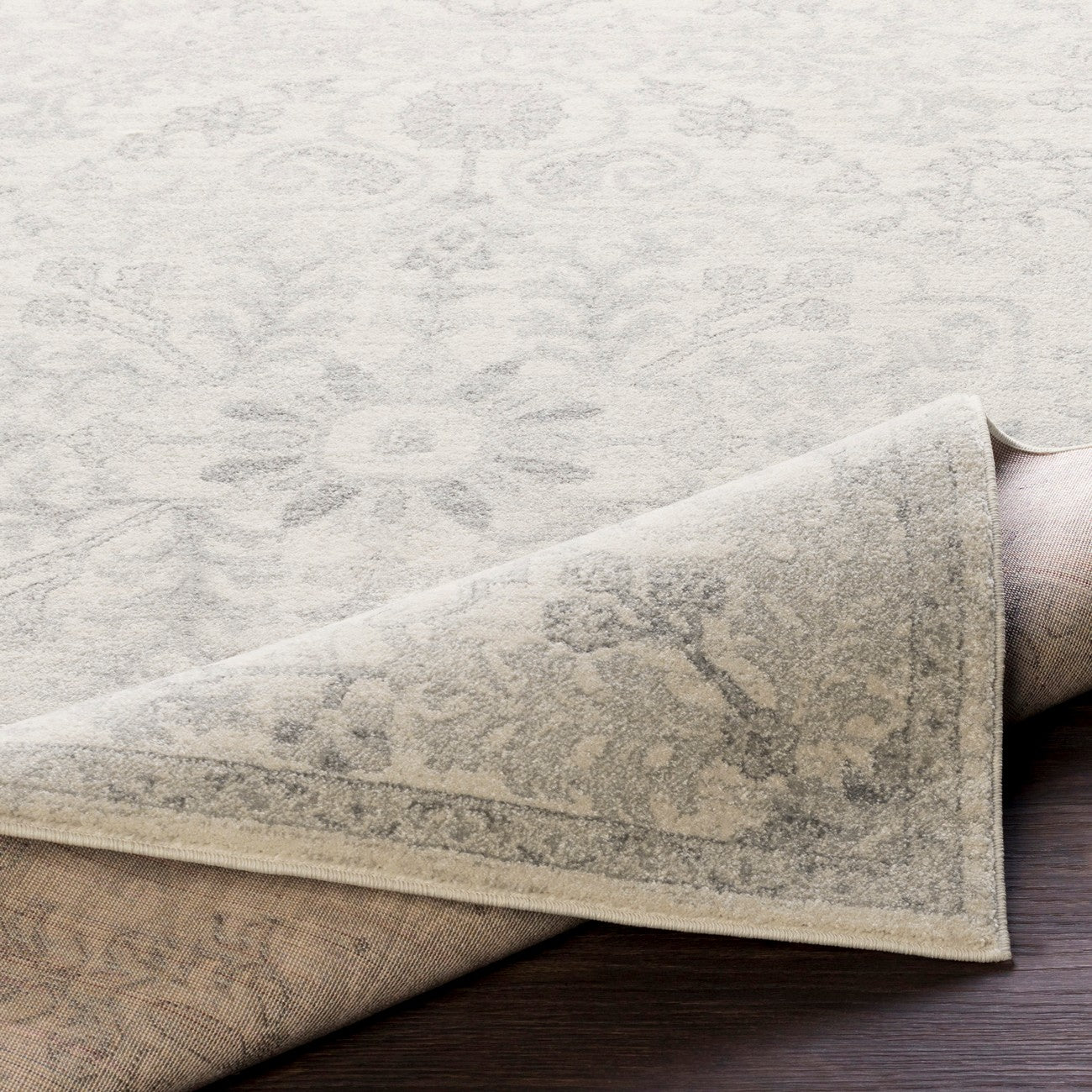 LOU Vintage Traditional Oriental Boho Light Beige Area Rug Fold