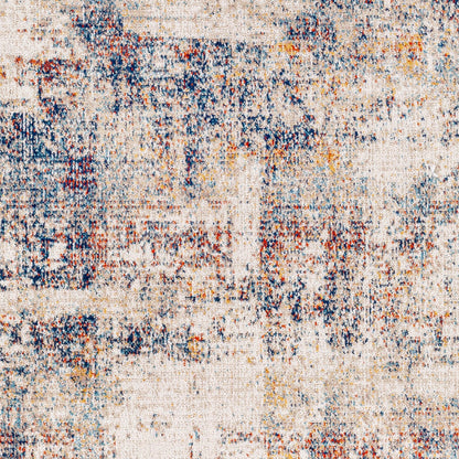 LEILA LUCAS Indoor & Outdoor Modern Blue/Grey Area Rug Swatch