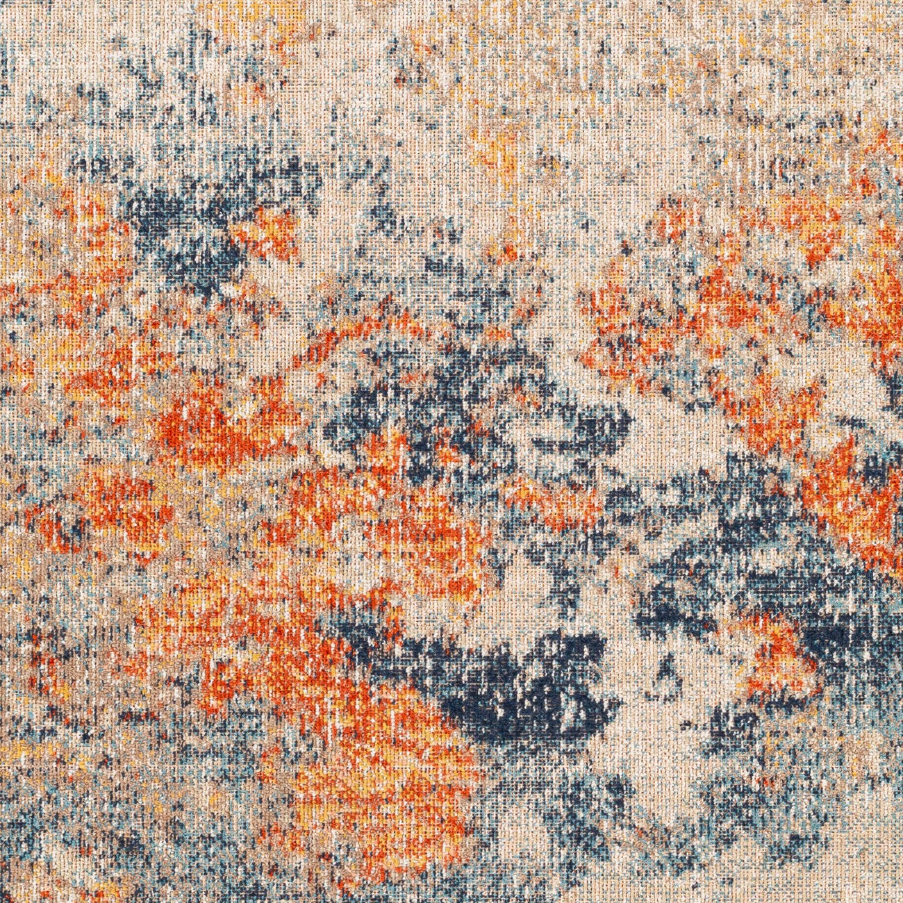 MONA DONATUS Indoor & Outdoor Modern Burnt Orange Area Rug Swatch