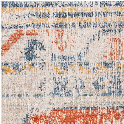 NAWEL GROVE Indoor & Outdoor Global Burnt Orange Area Rug Zoom