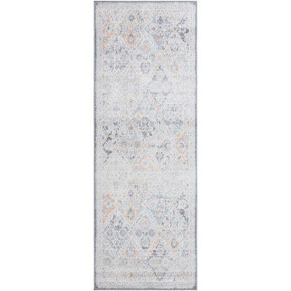 INES Vintage Oriental Boho Amber Area Rug Flat