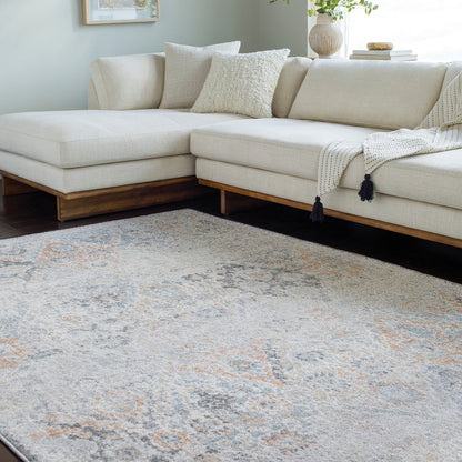 INES Vintage Oriental Boho Amber Area Rug Roomscene