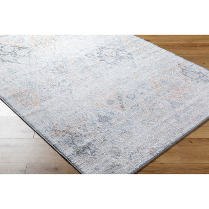 INES Vintage Oriental Boho Amber Area Rug Corner