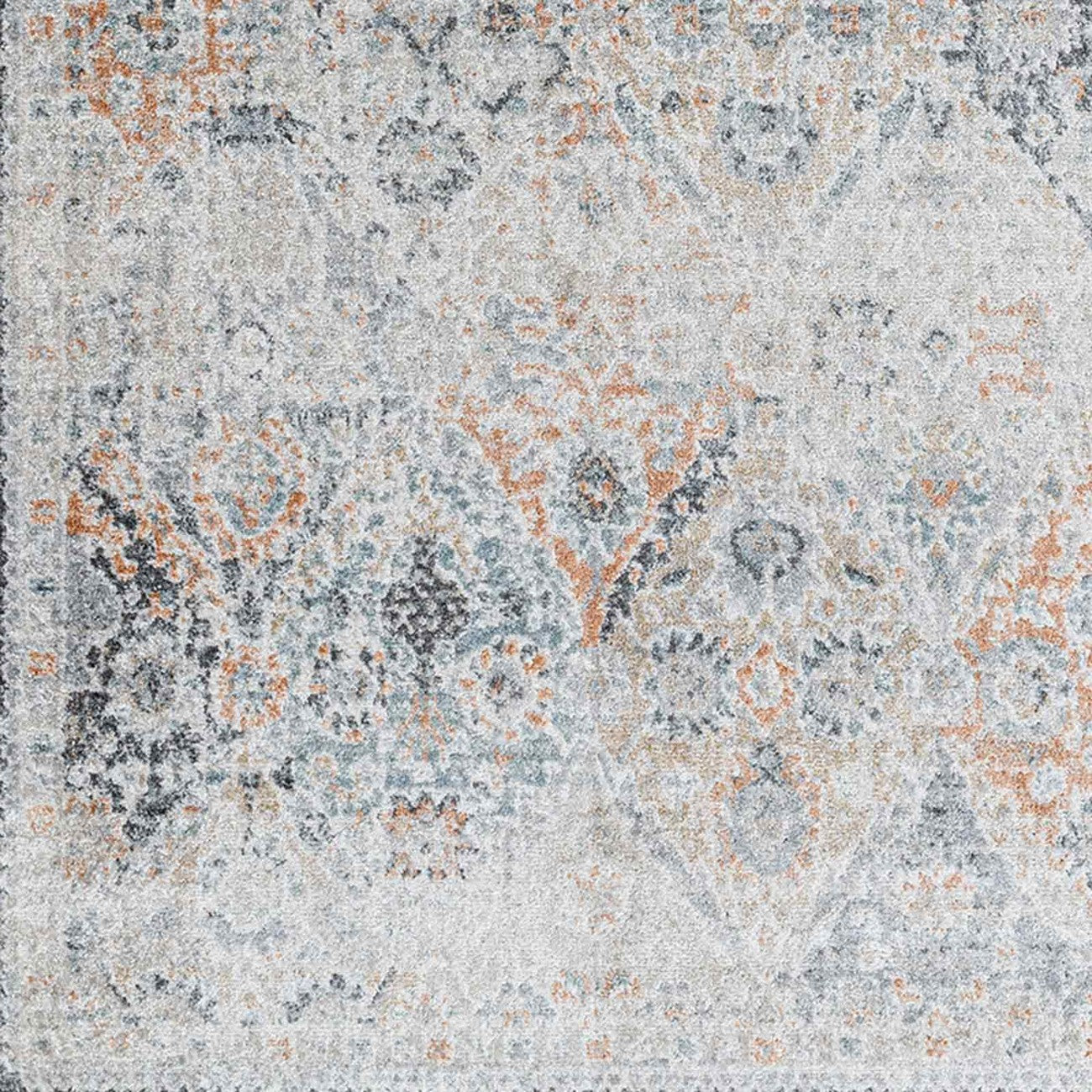 INES Vintage Oriental Boho Amber Area Rug Swatch