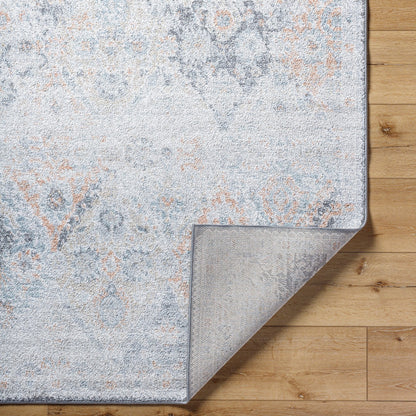 INES Vintage Oriental Boho Amber Area Rug Fold