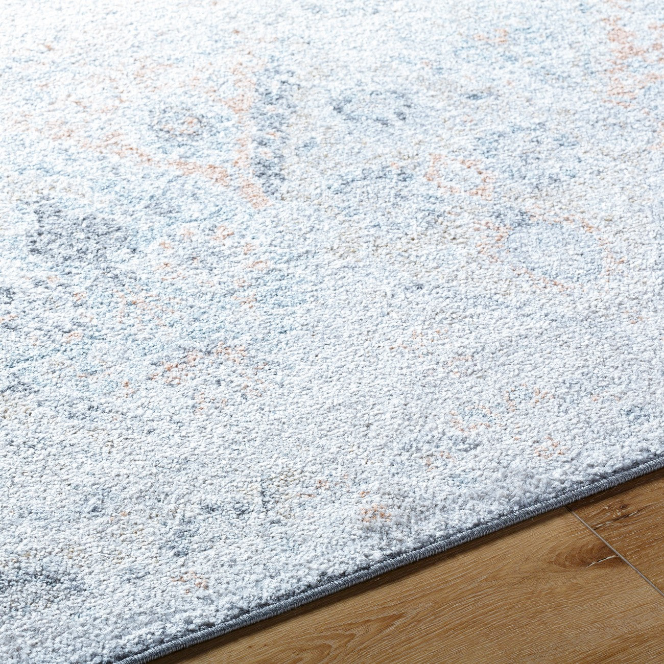 INES Vintage Oriental Boho Amber Area Rug Texture