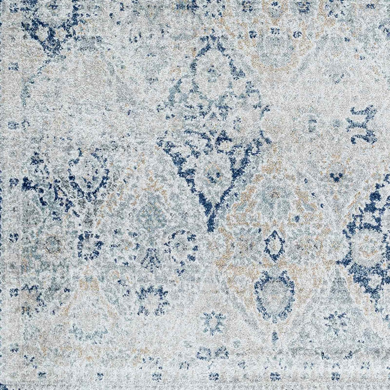 INES Vintage Oriental Boho Blue Area Rug Swatch