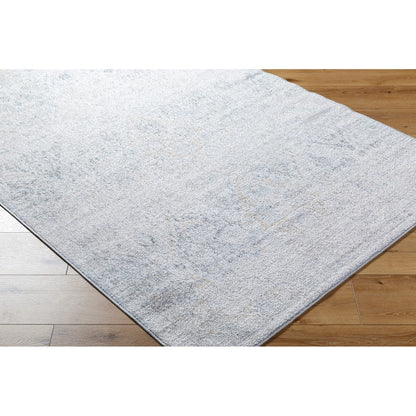 INES Vintage Oriental Boho Medium Grey Area Rug Corner