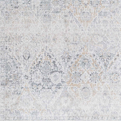 INES Vintage Oriental Boho Medium Grey Area Rug Swatch