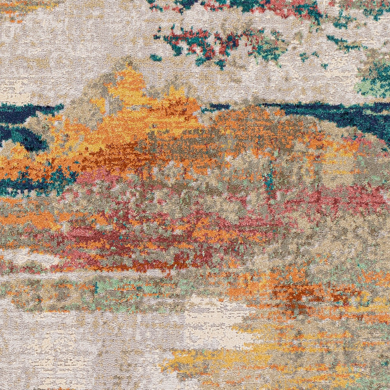 ALIZA Abstract Modern Marble Saffron Area Rug Swatch