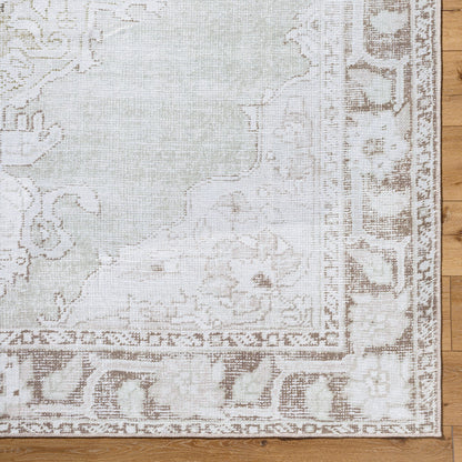 JALAPA Our PNW Home x Livabliss Machine Washable Oriental Boho Cream/Light Brown Area Rug Overhead