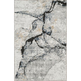 Lyna Abstract Modern Marble Ivory Grey Rug