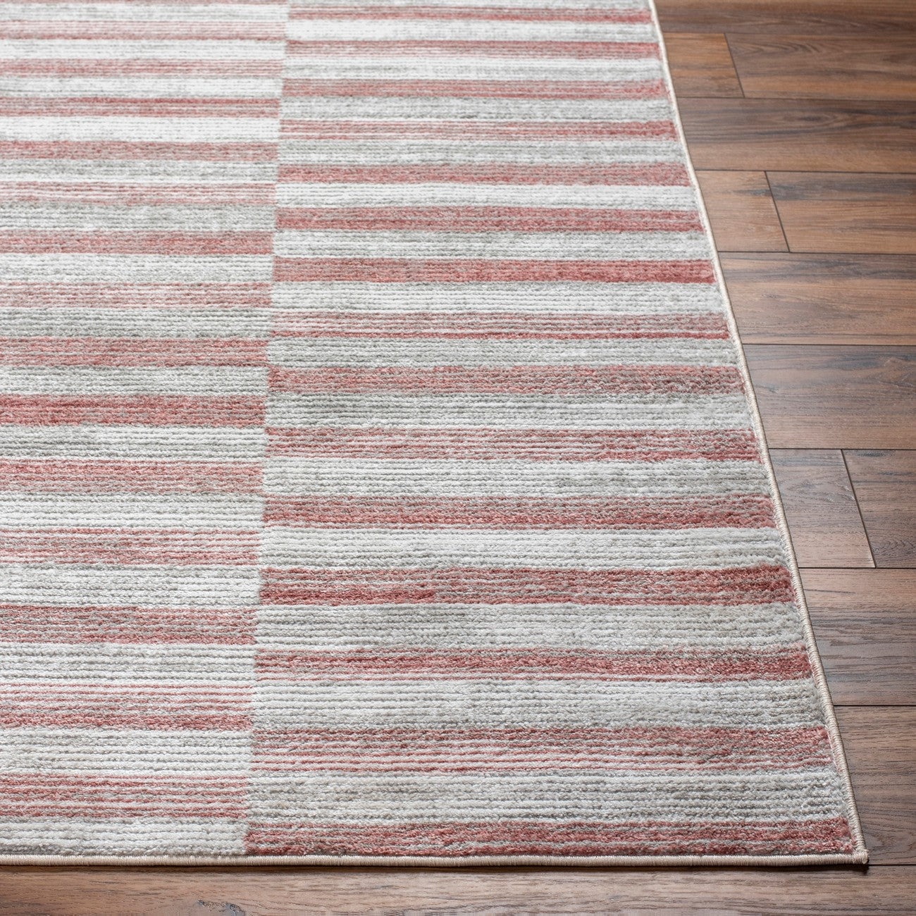JONTHAN Scandi Modern Coral Area Rug Front