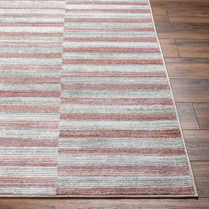 JONTHAN Scandi Modern Coral Area Rug Front