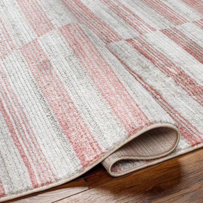 JONTHAN Scandi Modern Coral Area Rug Fold