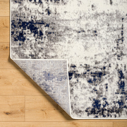 JOSEFA Abstract Modern Marble Dark Blue Area Rug Fold