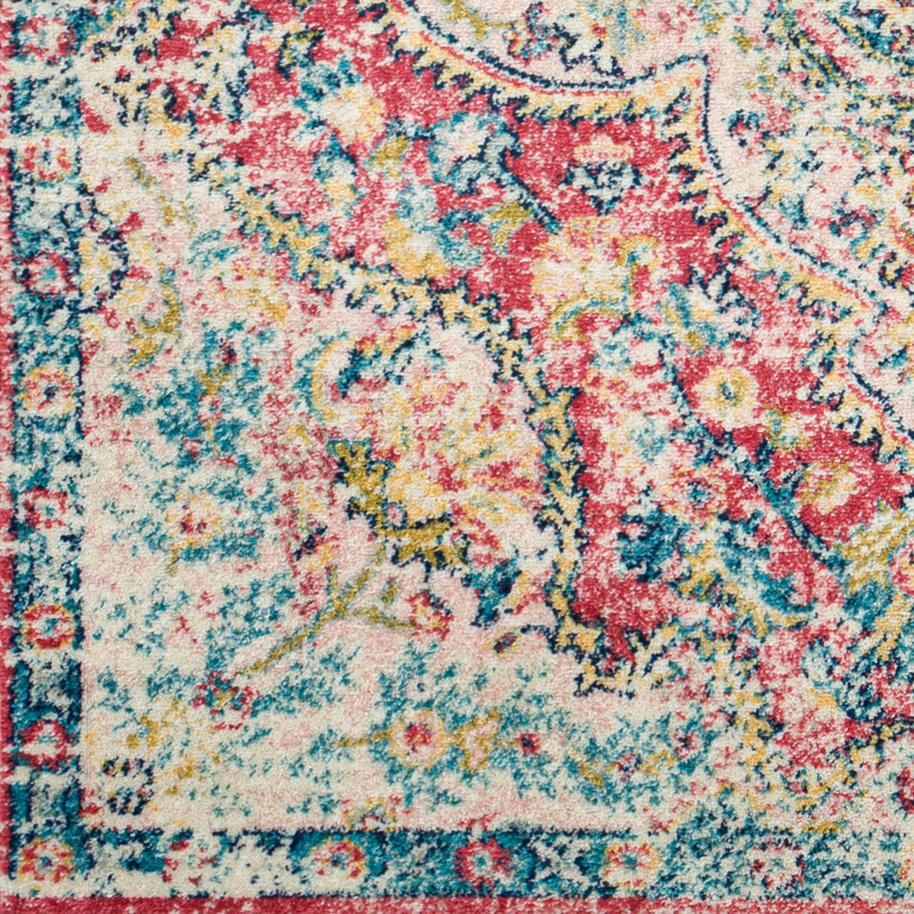 JULIA Vintage Oriental Boho Rose Area Rug Swatch