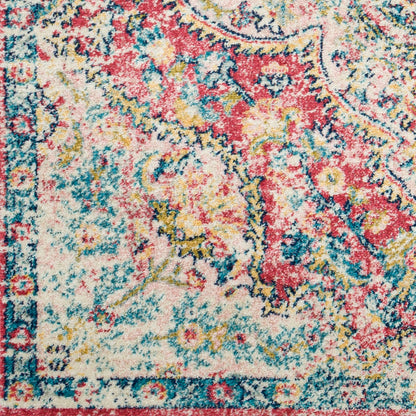 JULIA Vintage Oriental Boho Rose Area Rug Swatch